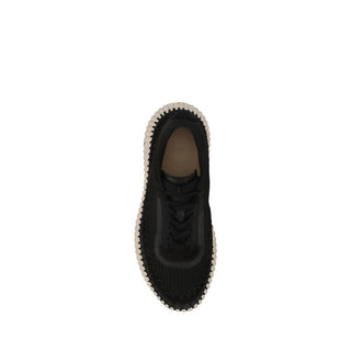 Black Nylon Athletic Sneakers