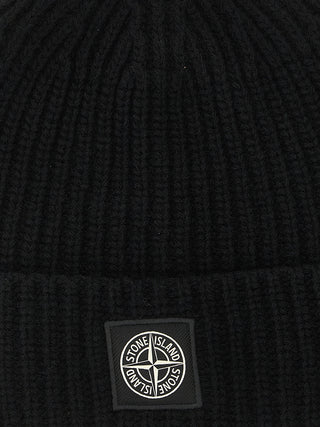 Black Virgin Wool Beanie