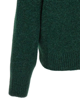 Bicolor Alpaca Leather Cardigan