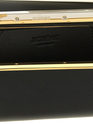 Black Lamb Leather Clutch Bag