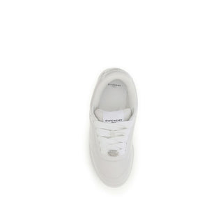 White Calf Leather Bos Taurus Sneakers