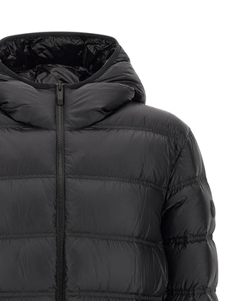 Black Polyamide Full-Length Jacket