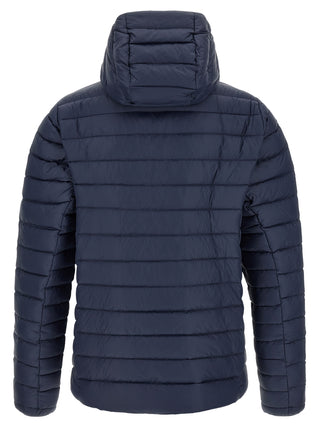 Blue Nylon Full-Length Jacket