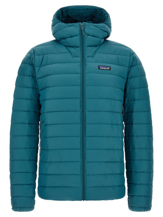 Blue Nylon Full-Length Jacket