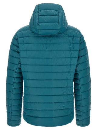 Blue Nylon Full-Length Jacket