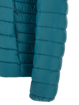 Blue Nylon Full-Length Jacket