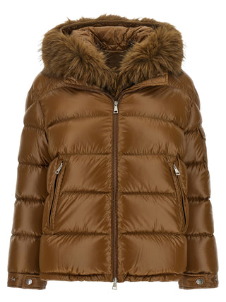 Brown Polyamide Full-Length Jacket