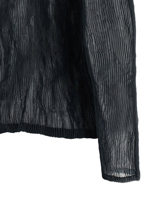 Black Polyester Cardigan
