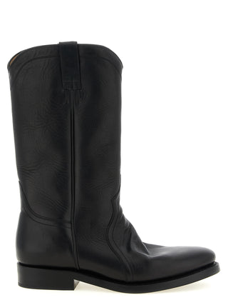 Black Calfskin Over The Knee
