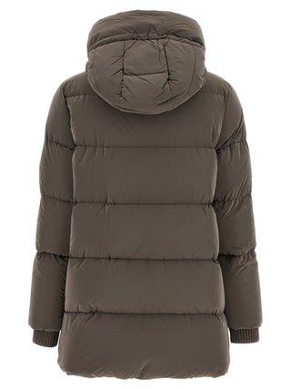 Brown Wool Full-Length Jacket