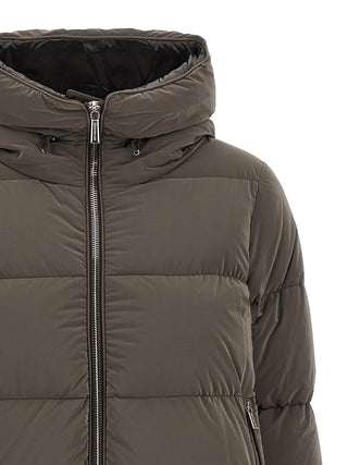 Brown Wool Full-Length Jacket