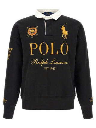 Black Cotton Polo Shirt