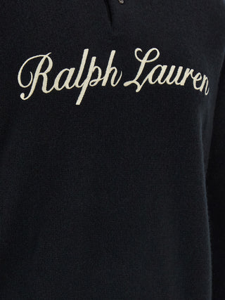 Black Wool Polo Shirt