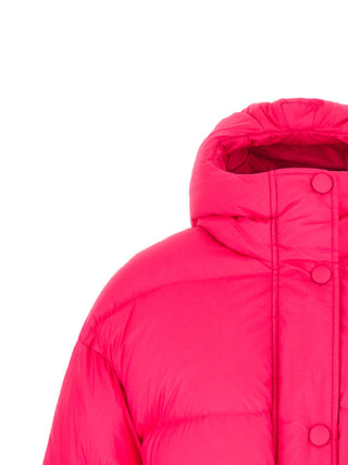 Fuchsia Nylon Full-Length Jacket