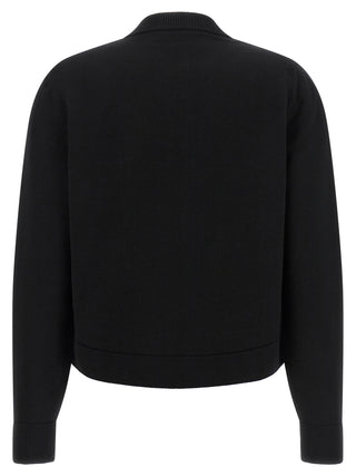 Black Polyester Cardigan