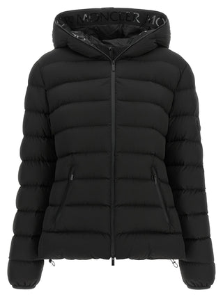 Black Polyester Full-Length Jacket