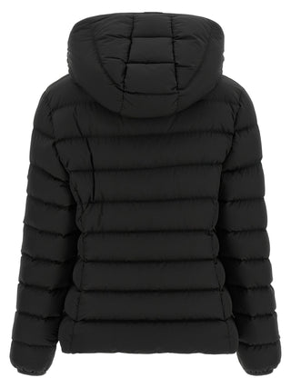 Black Polyester Full-Length Jacket