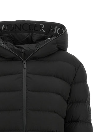 Black Polyester Full-Length Jacket
