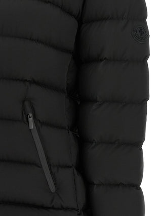 Black Polyester Full-Length Jacket
