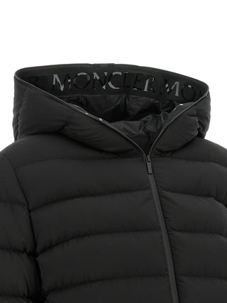 Black Polyester Full-Length Jacket
