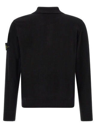 Black Virgin Wool Polo Shirt