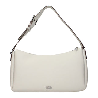 Gray Leather Shoulder Bag