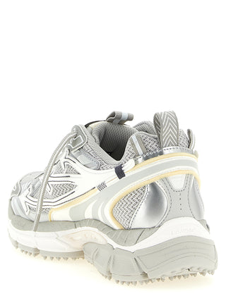 Gray Polyethylene Athletic Sneakers