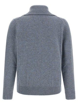 Blue Virgin Wool Cardigan