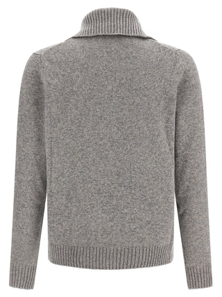 Gray Virgin Wool Cardigan