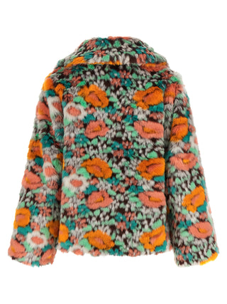 Multicolor Marabou Full-Length Jacket