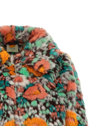 Multicolor Marabou Full-Length Jacket