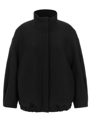 Black Wool Bomber