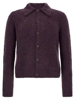 Purple Wool Cardigan