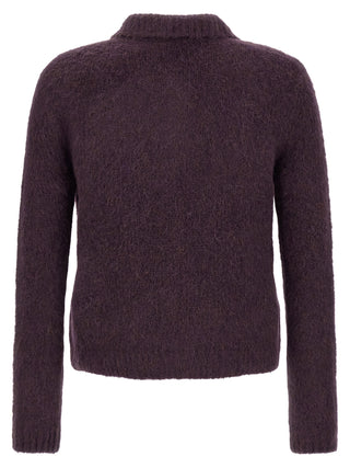 Purple Wool Cardigan