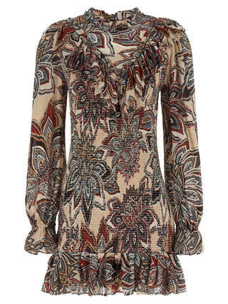 Multicolor Viscose Short Dress