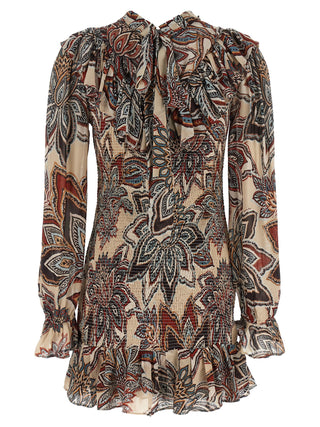 Multicolor Viscose Short Dress