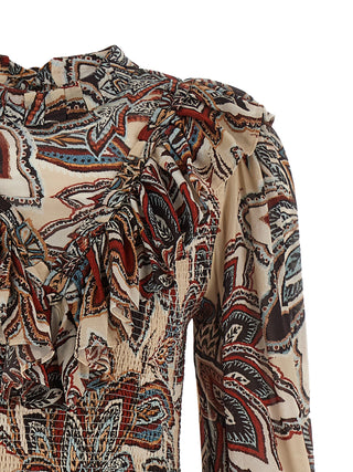 Multicolor Viscose Short Dress