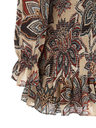 Multicolor Viscose Short Dress