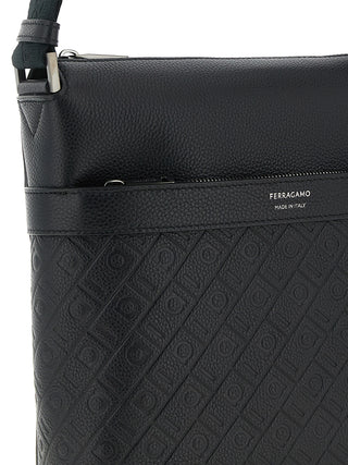 Black Calfskin Crossbody Bag