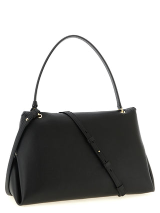 Black Calfskin Shoulder Bag