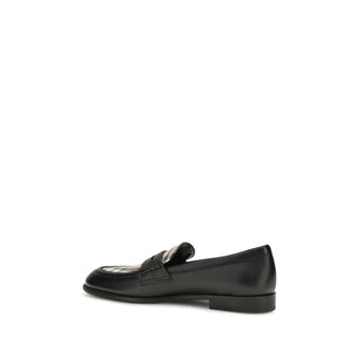 Black Lamb Ovis Aries Slip-On Loafers