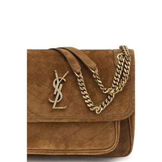 Brown Suede Leather Shoulder Bag