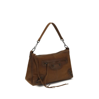 Brown Lamb Ovis Aries Shoulder Bag