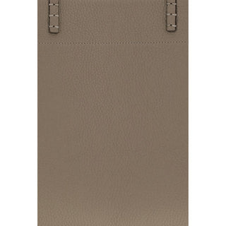 Beige Calf Leather Bos Taurus Shoulder Bag