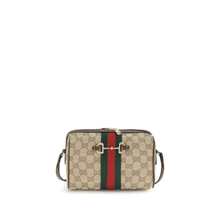 Beige Fabric Shoulder Bag