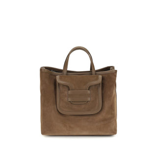 Brown Suede Leather Shoulder Bag