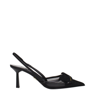 Black Fibres High Heel Pumps