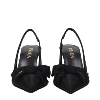 Black Fibres High Heel Pumps