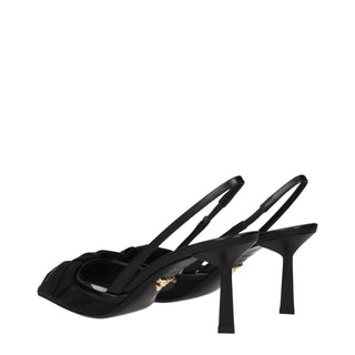 Black Fibres High Heel Pumps