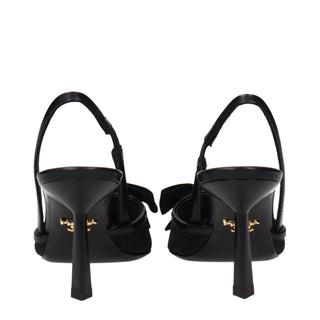 Black Fibres High Heel Pumps